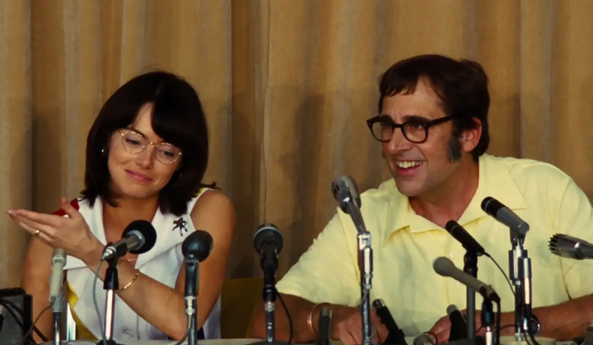 Emma Stone y Steve Carrel protagonizan ‘La batalla de los sexos‘.