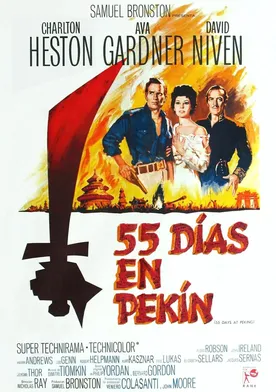 Poster 55 días en Pekín