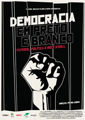 Poster Democracia em preto e branco