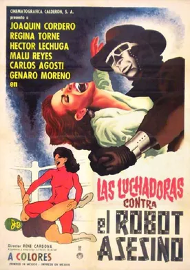 Poster Las luchadoras vs el robot asesino