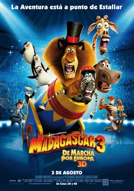 Poster Madagascar 3: Los fugitivos