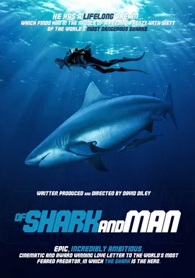 Poster Of Shark and Man