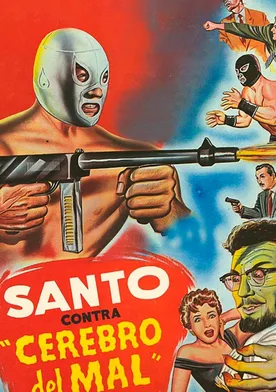 Poster Santo contra cerebro del mal