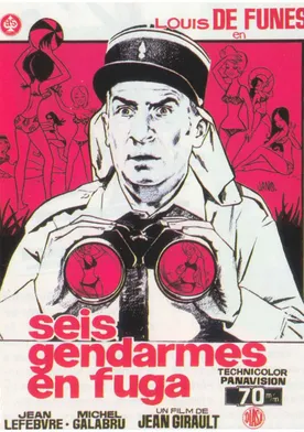 Poster Seis gendarmes en fuga