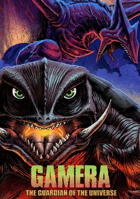 Poster Gamera daikaijû kuchu kessen