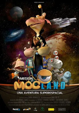 Poster Misión en Mocland - Una aventura super espacial