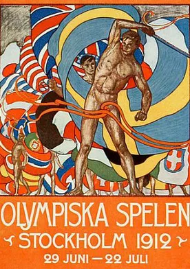 Poster The Games of the V Olympiad Stockholm, 1912