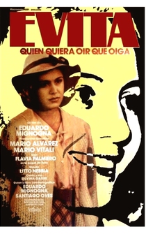 Poster Evita, quien quiera oír que oiga