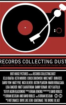 Poster Records Collecting Dust