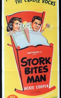 Poster Stork Bites Man