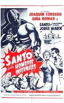 Poster Santo contra ''Hombres infernales''