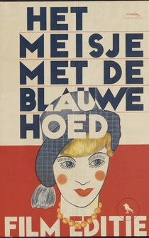 Poster Het meisje met den blauwen hoed