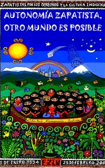 Poster Autonomía Zapatista. Otro mundo es posible