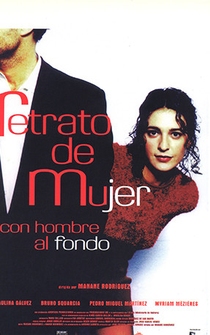 Poster Retrato de mujer con hombre al fondo