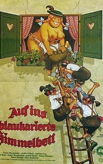 Poster Auf ins blaukarierte Himmelbett