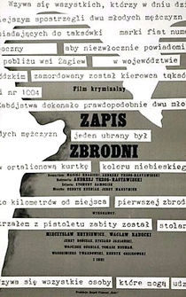 Poster Zapis zbrodni