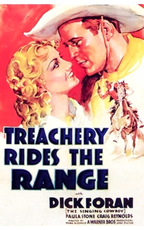 Poster Treachery Rides the Range