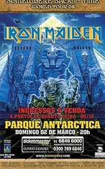 Poster Iron Maiden - Somewhere Back in Time Tour, Brasil (Bootleg)